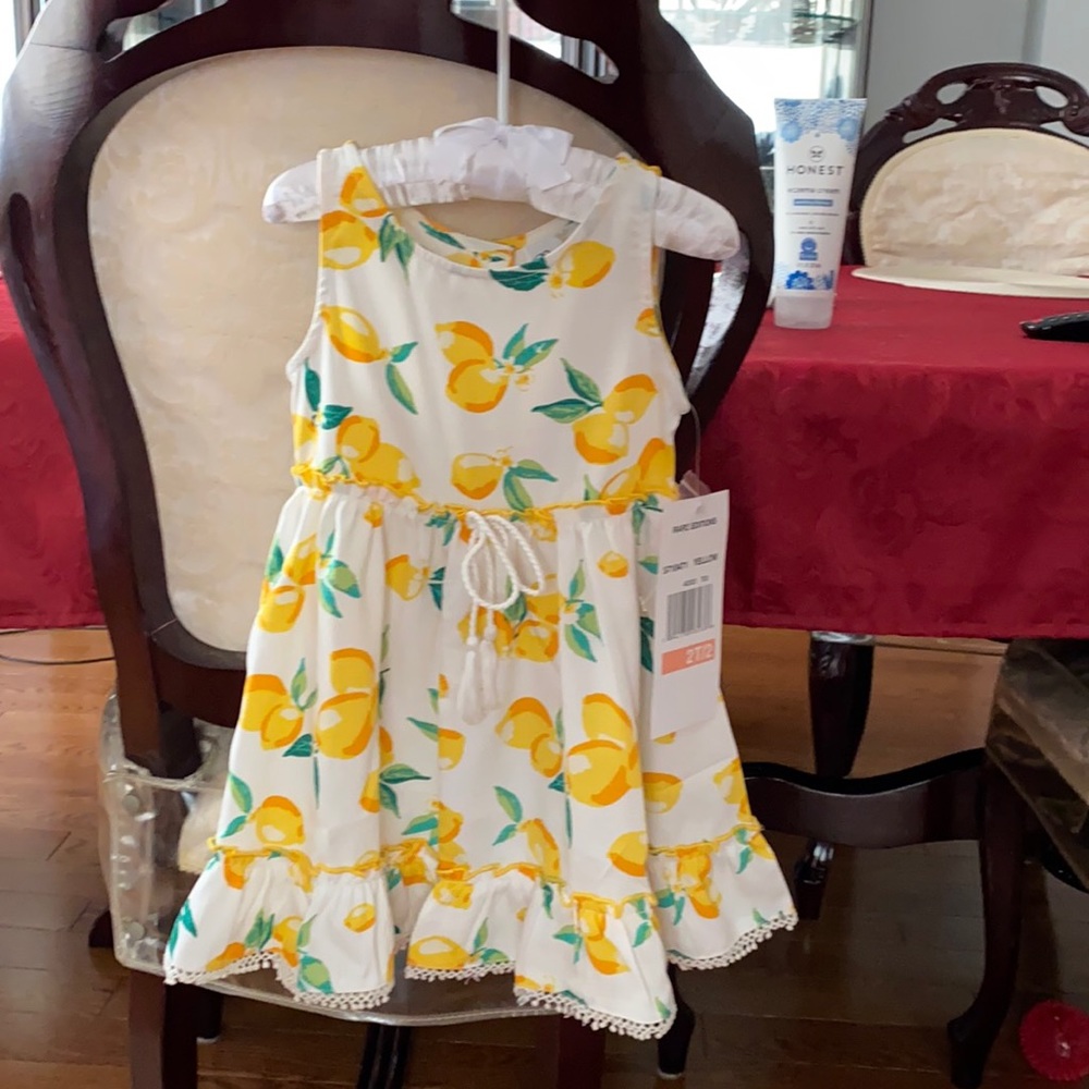‘Rare Editions’ Lemon Dress. Size 2T. Brand NWT